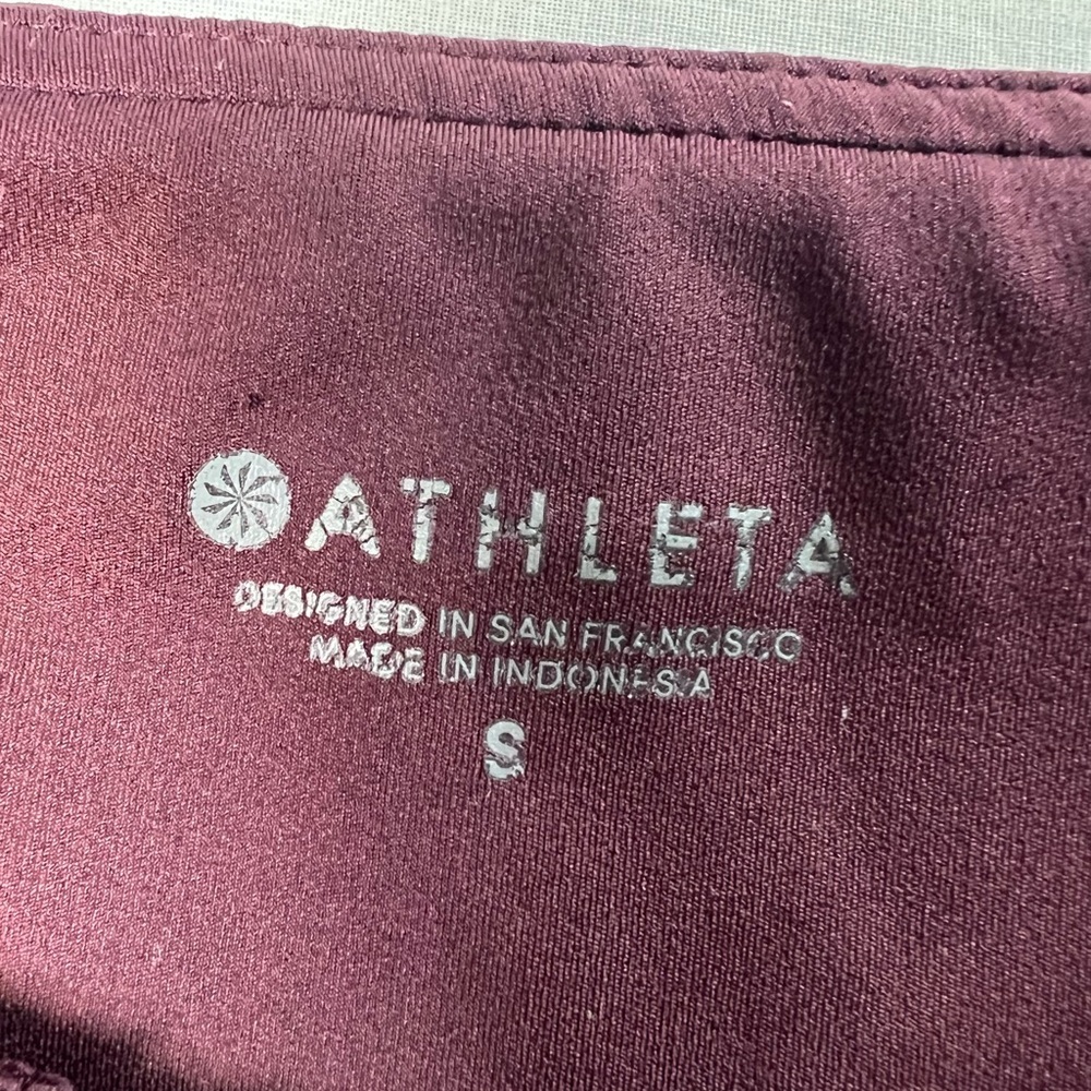 Athleta Running Workout Shorts Maroon Women’s Size S - Picture 3 of 6